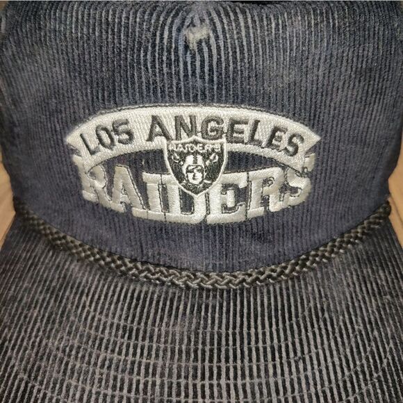 Vintage Los Angeles Raiders Corduroy Hat Zipper Back by AmaPro - Picture 8 of 8